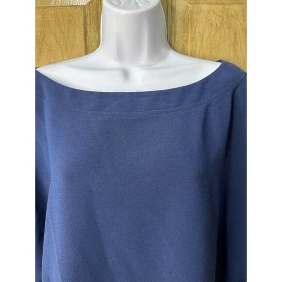 ST JOHN Womens Blue Top Long Sleeves Large Classic - Picture 3 of 6